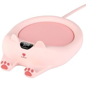 Kawaii kitty coffee tea mug warmer and cell phone stand